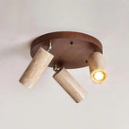 Minimalist Travertine Cylinder Ceiling Light