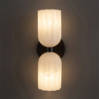 Alabaster Wall Lamp Hand-Cut Spanish Stone | G9 or Integrated LED | Unique Natural Grain Interior Sconce Lighting
