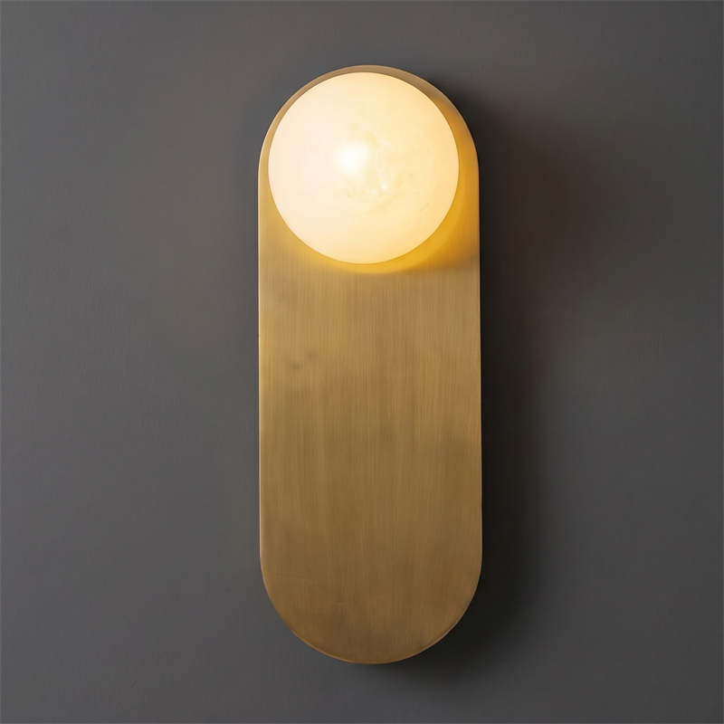Alabaster Wall Lamp Hand-Cut Spanish Stone | G9 or Integrated LED | Unique Natural Grain Interior Sconce Lighting