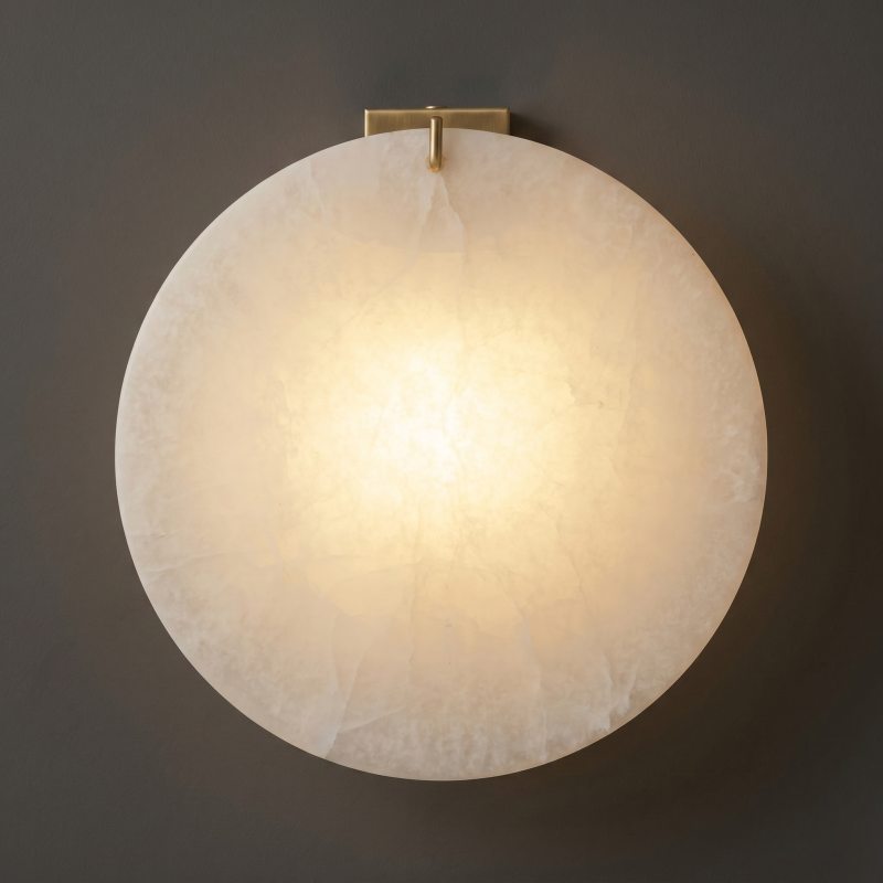 Alabaster Wall Lamp Hand-Cut Spanish Stone | G9 or Integrated LED | Unique Natural Grain Interior Sconce Lighting
