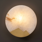 Alabaster Wall Lamp Hand-Cut Spanish Stone | G9 or Integrated LED | Unique Natural Grain Interior Sconce Lighting