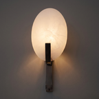 Alabaster Wall Lamp Hand-Cut Spanish Stone | G9 or Integrated LED | Unique Natural Grain Interior Sconce Lighting