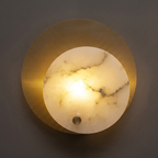 Alabaster Wall Lamp Hand-Cut Spanish Stone | G9 or Integrated LED | Unique Natural Grain Interior Sconce Lighting