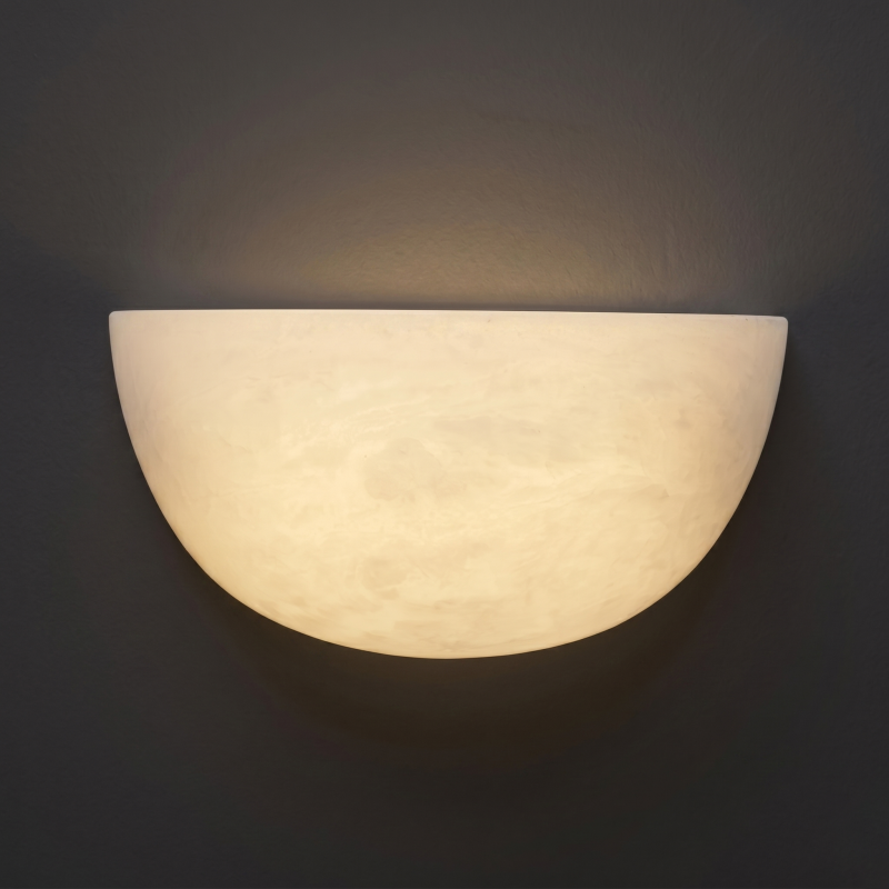 Alabaster Wall Lamp Hand-Cut Spanish Stone | G9 or Integrated LED | Unique Natural Grain Interior Sconce Lighting