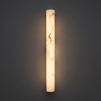 Alabaster Wall Lamp Hand-Cut Spanish Stone | G9 or Integrated LED | Unique Natural Grain Interior Sconce Lighting