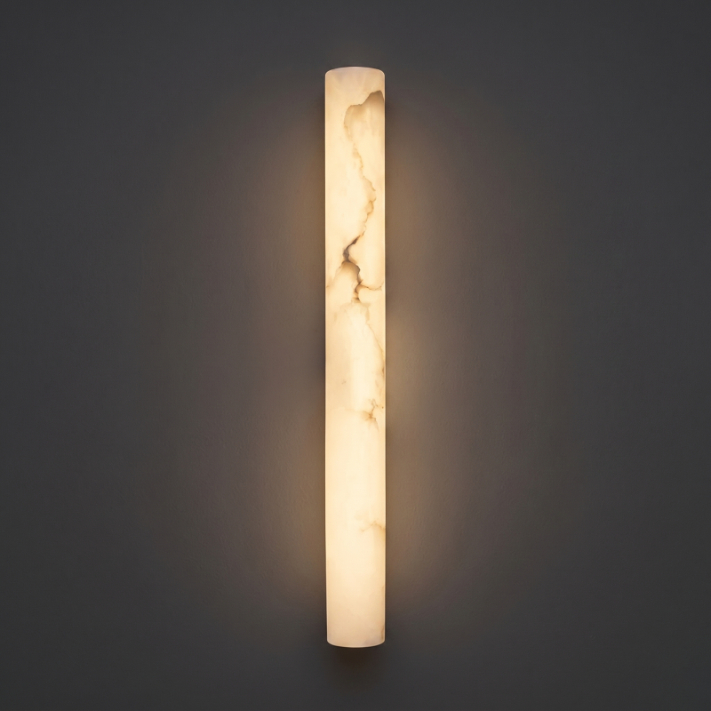 Alabaster Wall Lamp Hand-Cut Spanish Stone | G9 or Integrated LED | Unique Natural Grain Interior Sconce Lighting