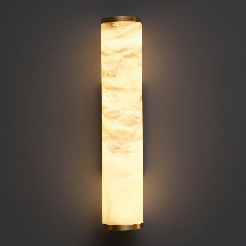 Alabaster Wall Lamp Hand-Cut Spanish Stone | G9 or Integrated LED | Unique Natural Grain Interior Sconce Lighting