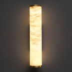 Alabaster Wall Lamp Hand-Cut Spanish Stone | G9 or Integrated LED | Unique Natural Grain Interior Sconce Lighting