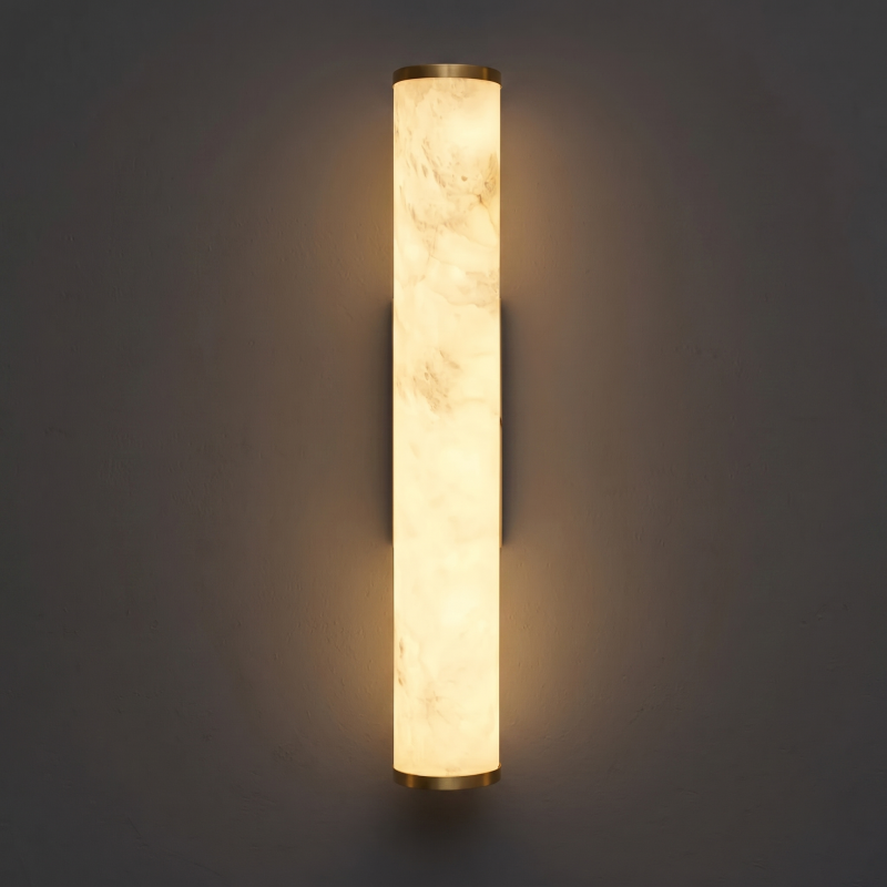 Alabaster Wall Lamp Hand-Cut Spanish Stone | G9 or Integrated LED | Unique Natural Grain Interior Sconce Lighting