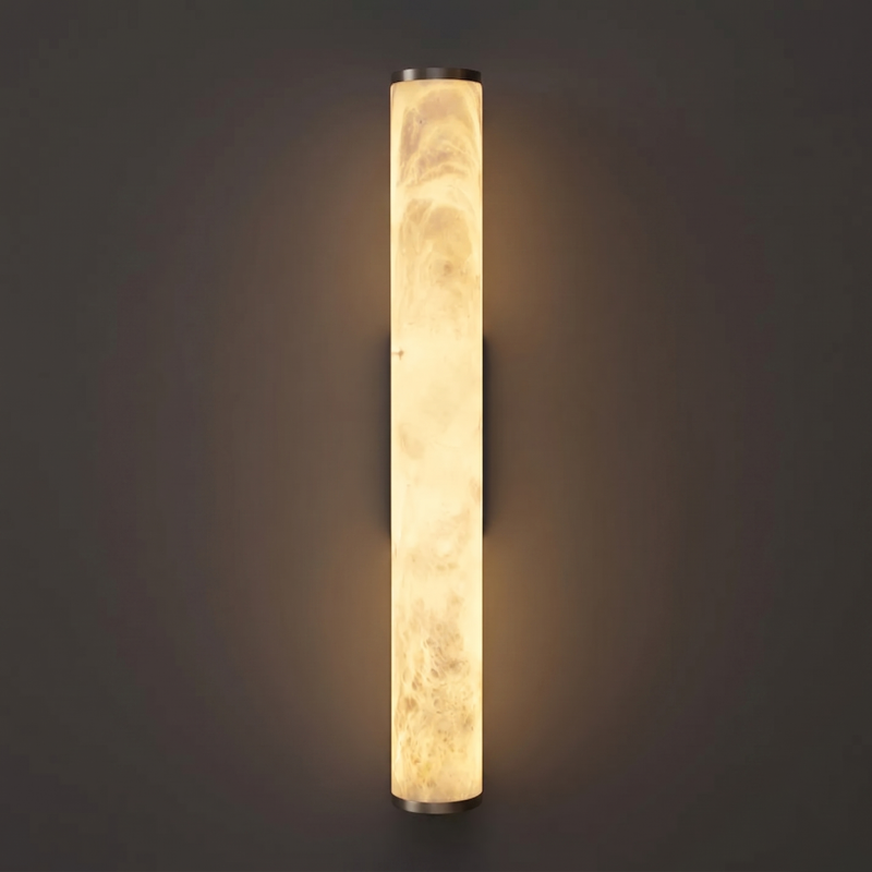 Alabaster Wall Lamp Hand-Cut Spanish Stone | G9 or Integrated LED | Unique Natural Grain Interior Sconce Lighting