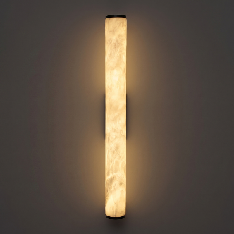 Alabaster Wall Lamp Hand-Cut Spanish Stone | G9 or Integrated LED | Unique Natural Grain Interior Sconce Lighting