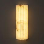 Alabaster Wall Lamp Hand-Cut Spanish Stone | G9 or Integrated LED | Unique Natural Grain Interior Sconce Lighting