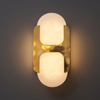 Alabaster Wall Lamp Hand-Cut Spanish Stone | G9 or Integrated LED | Unique Natural Grain Interior Sconce Lighting
