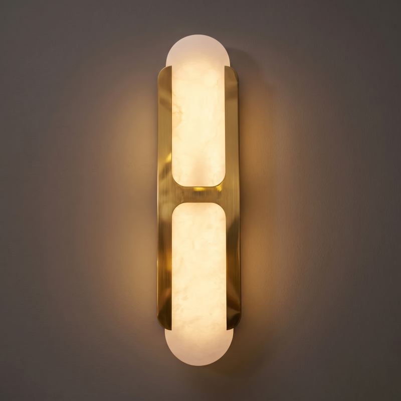 Alabaster Wall Lamp Hand-Cut Spanish Stone | G9 or Integrated LED | Unique Natural Grain Interior Sconce Lighting
