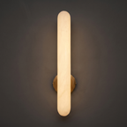 Alabaster Wall Lamp Hand-Cut Spanish Stone | G9 or Integrated LED | Unique Natural Grain Interior Sconce Lighting