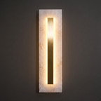 Alabaster Wall Lamp Hand-Cut Spanish Stone | G9 or Integrated LED | Unique Natural Grain Interior Sconce Lighting