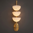 Alabaster Wall Lamp Hand-Cut Spanish Stone | G9 or Integrated LED | Unique Natural Grain Interior Sconce Lighting
