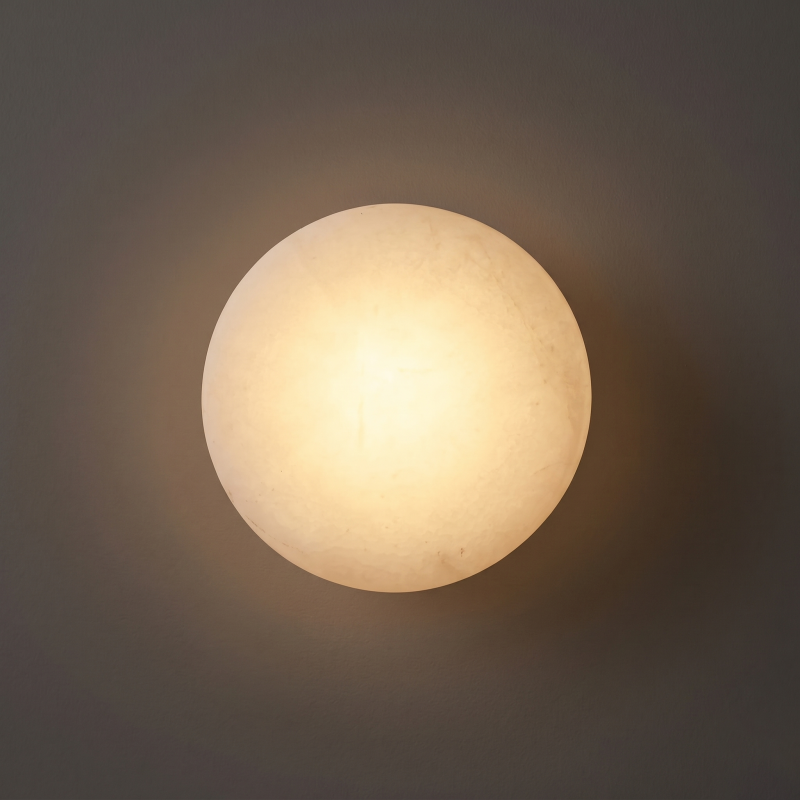 Alabaster Wall Lamp Hand-Cut Spanish Stone | G9 or Integrated LED | Unique Natural Grain Interior Sconce Lighting