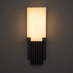 Alabaster Wall Lamp Hand-Cut Spanish Stone | G9 or Integrated LED | Unique Natural Grain Interior Sconce Lighting
