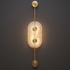 Alabaster Wall Lamp Hand-Cut Spanish Stone | G9 or Integrated LED | Unique Natural Grain Interior Sconce Lighting