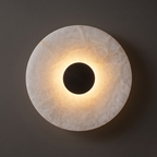 Alabaster Wall Lamp Hand-Cut Spanish Stone | G9 or Integrated LED | Unique Natural Grain Interior Sconce Lighting