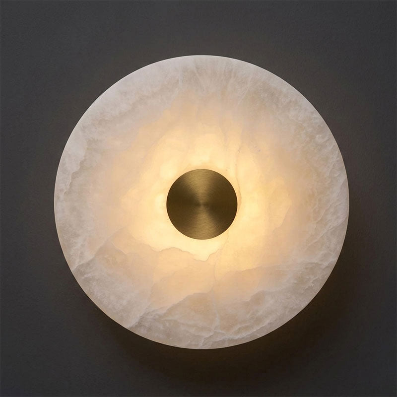 Alabaster Wall Lamp Hand-Cut Spanish Stone | G9 or Integrated LED | Unique Natural Grain Interior Sconce Lighting