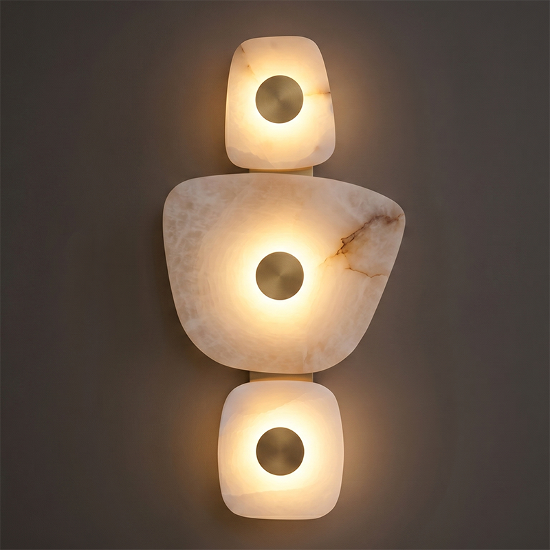 Alabaster Wall Lamp Hand-Cut Spanish Stone | G9 or Integrated LED | Unique Natural Grain Interior Sconce Lighting