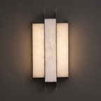 Alabaster Wall Lamp Hand-Cut Spanish Stone | G9 or Integrated LED | Unique Natural Grain Interior Sconce Lighting