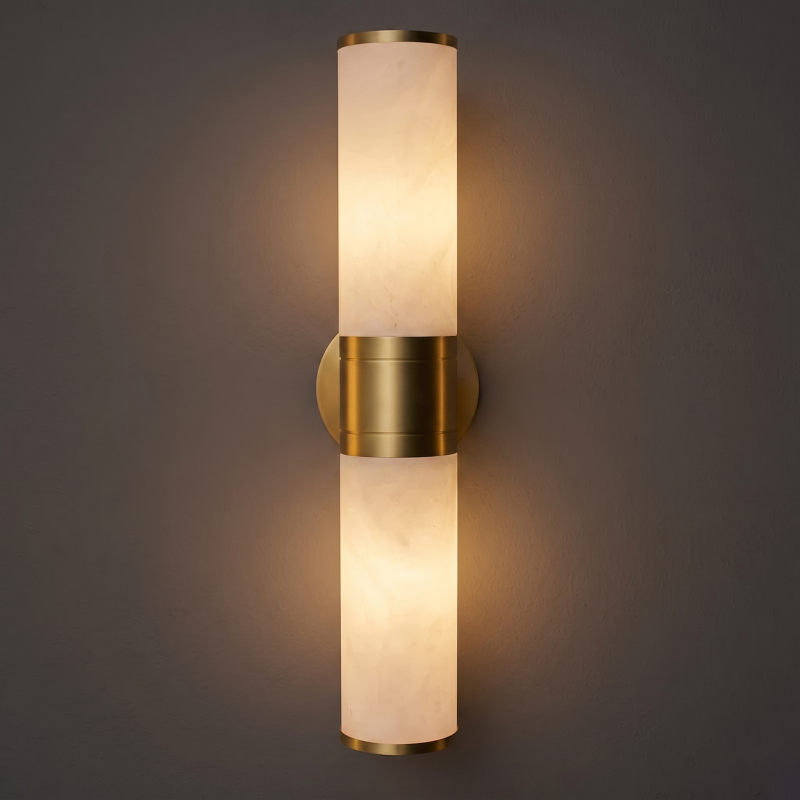 Alabaster Wall Lamp Hand-Cut Spanish Stone | G9 or Integrated LED | Unique Natural Grain Interior Sconce Lighting