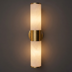 Alabaster Wall Lamp Hand-Cut Spanish Stone | G9 or Integrated LED | Unique Natural Grain Interior Sconce Lighting