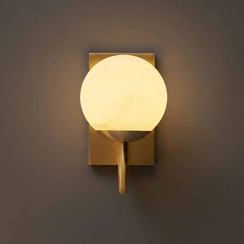 Alabaster Wall Lamp Hand-Cut Spanish Stone | G9 or Integrated LED | Unique Natural Grain Interior Sconce Lighting