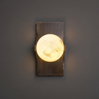 Alabaster Wall Lamp Hand-Cut Spanish Stone | G9 or Integrated LED | Unique Natural Grain Interior Sconce Lighting
