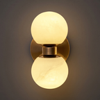 Alabaster Wall Lamp Hand-Cut Spanish Stone | G9 or Integrated LED | Unique Natural Grain Interior Sconce Lighting