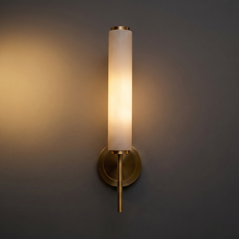 Alabaster Wall Lamp Hand-Cut Spanish Stone | G9 or Integrated LED | Unique Natural Grain Interior Sconce Lighting