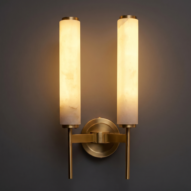 Alabaster Wall Lamp Hand-Cut Spanish Stone | G9 or Integrated LED | Unique Natural Grain Interior Sconce Lighting