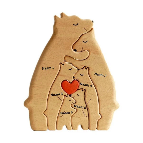 Wood Bear Family | Customizable, personal and original