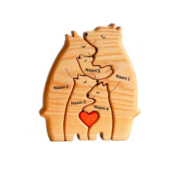 Wood Bear Family | Customizable, personal and original