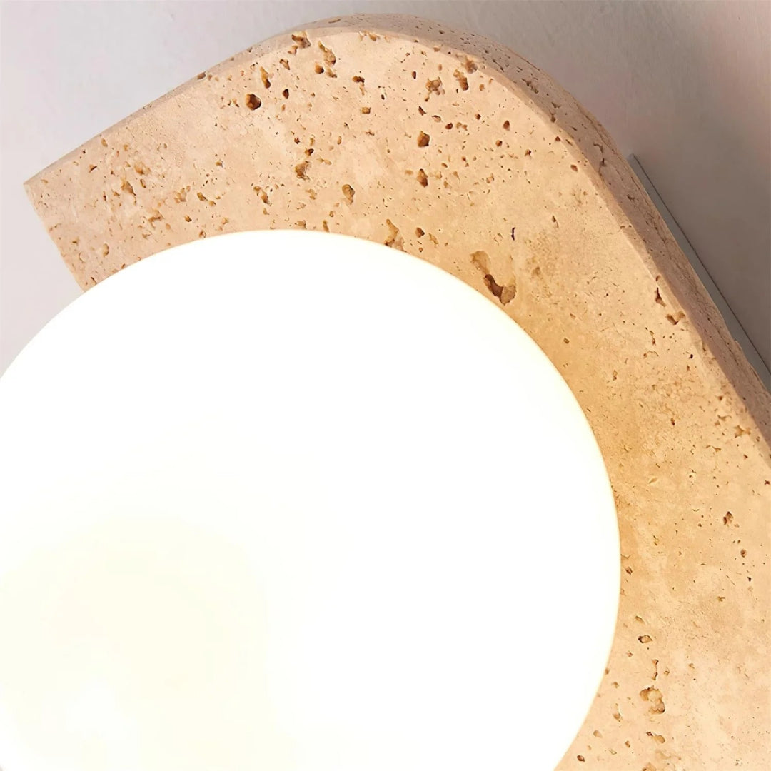 Round Stone Wall Light