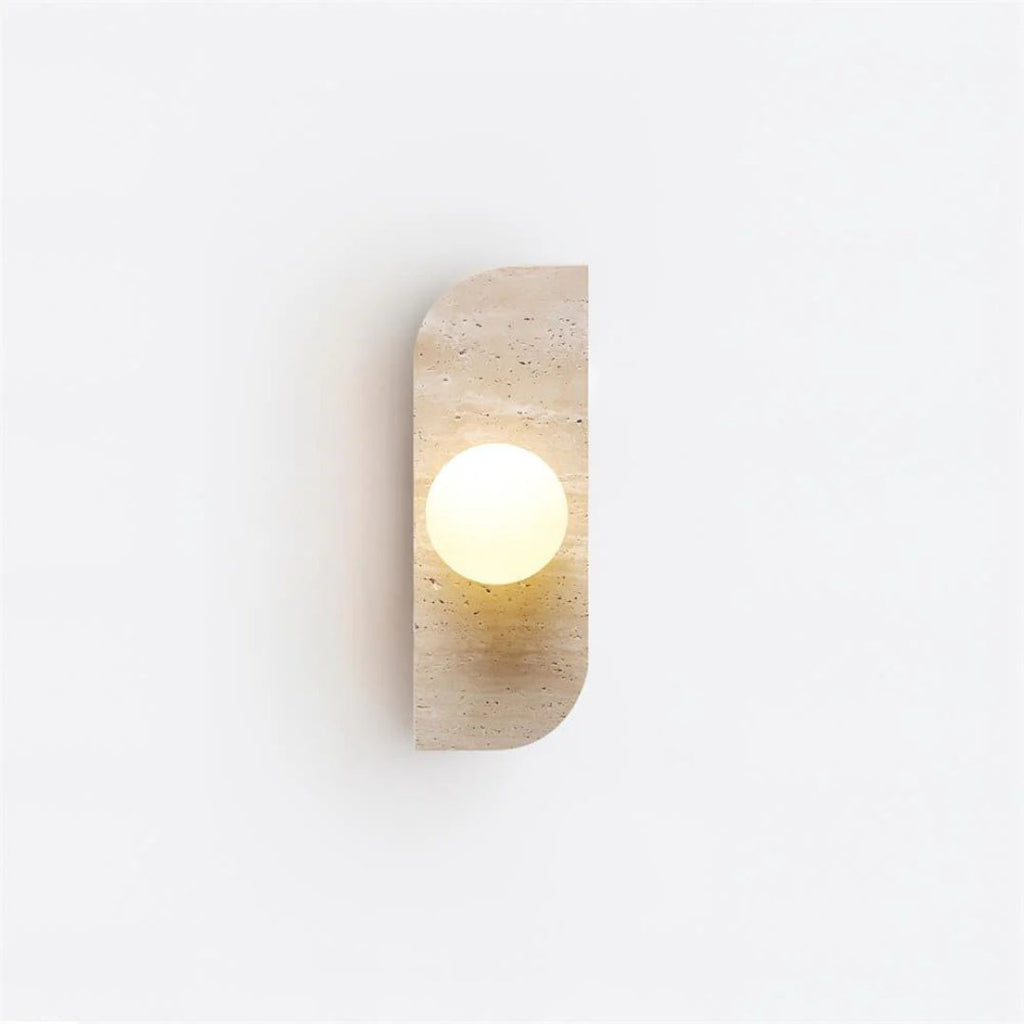 Round Stone Wall Light