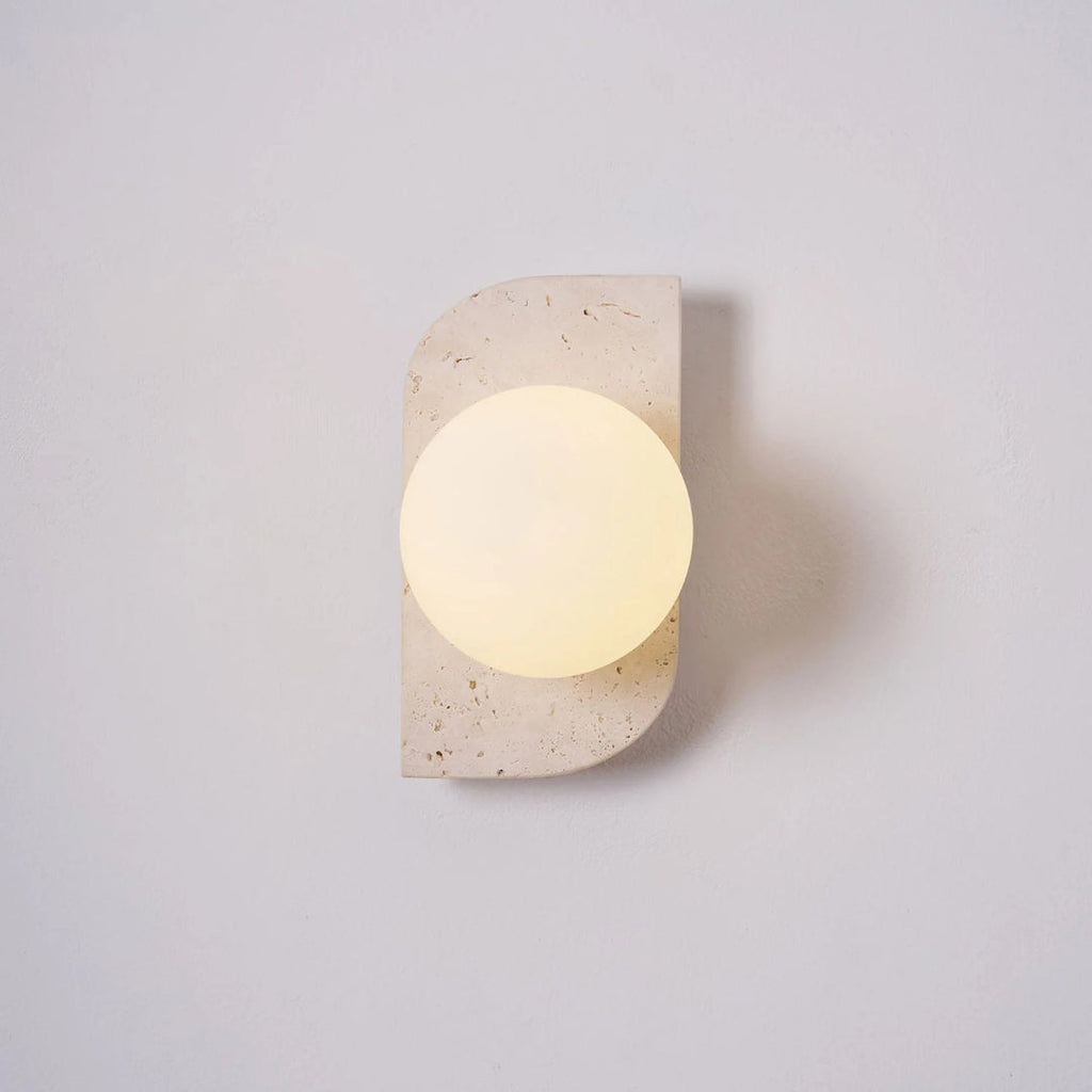 Round Stone Wall Light