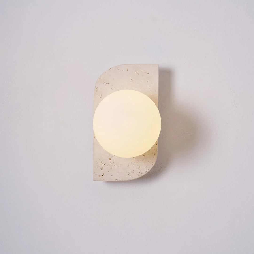Round Stone Wall Light