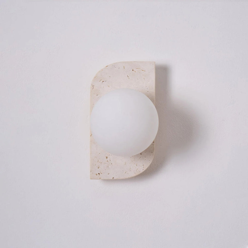 Round Stone Wall Light