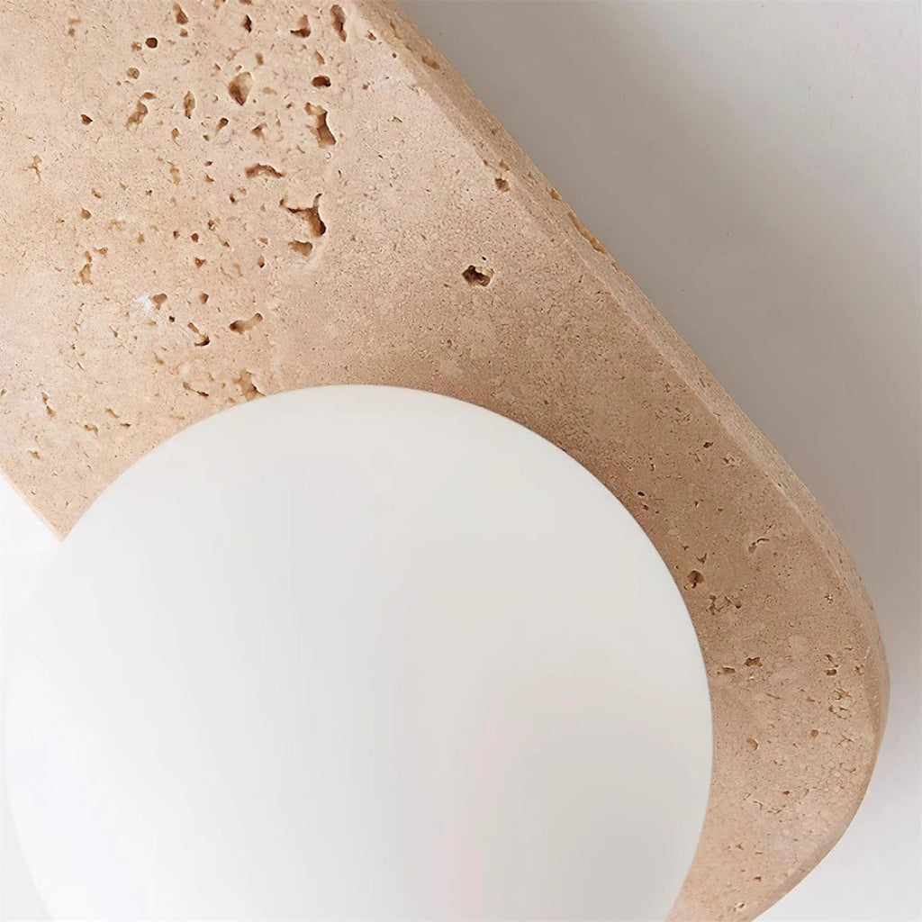 Round Stone Wall Light