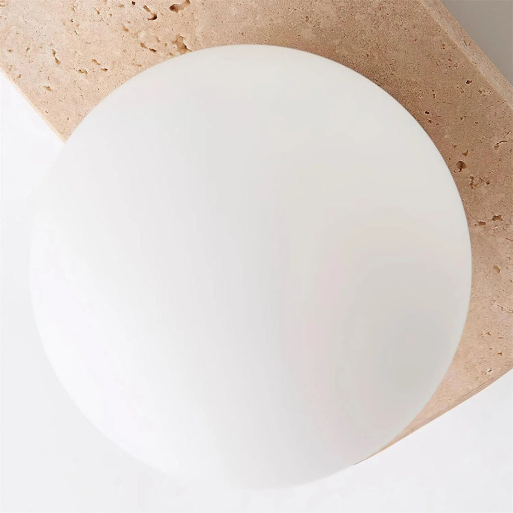 Round Stone Wall Light