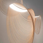 Minimalist Curved Wooden Pendant Light