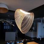 Minimalist Curved Wooden Pendant Light