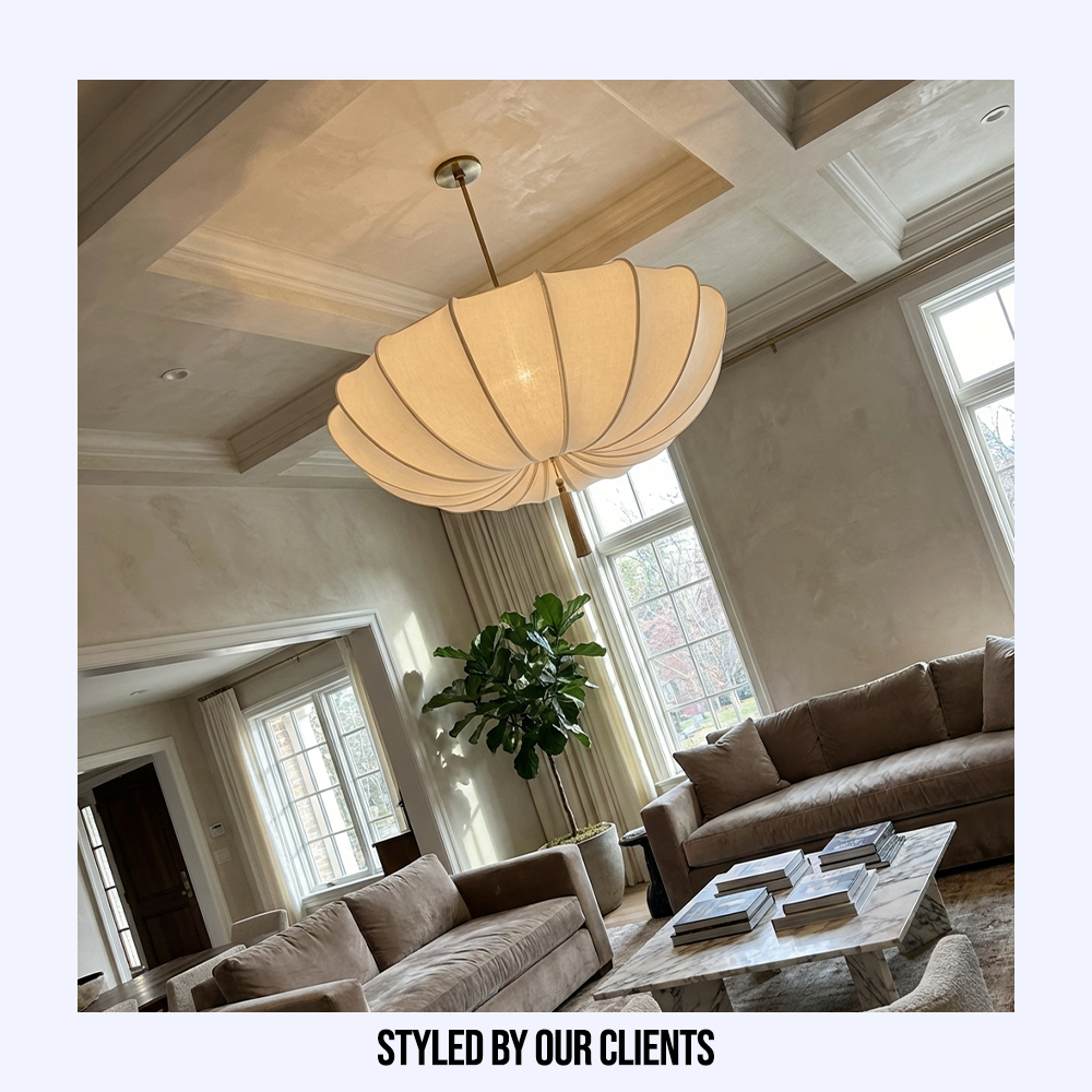 Wabi Sabi Fabric Chandelier Nordic Minimalist Ceiling Lamp - Image 4