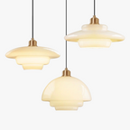 Glass Pendant Light | Nordic Minimalist Style | Soft Ambient Glow for Kitchen Island and Dining Room Modern Interiors
