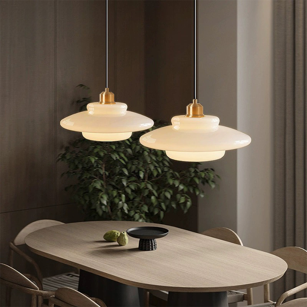 Glass Pendant Light | Nordic Minimalist Style | Soft Ambient Glow for Kitchen Island and Dining Room Modern Interiors