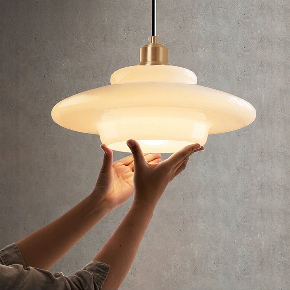 Glass Pendant Light | Nordic Minimalist Style | Soft Ambient Glow for Kitchen Island and Dining Room Modern Interiors